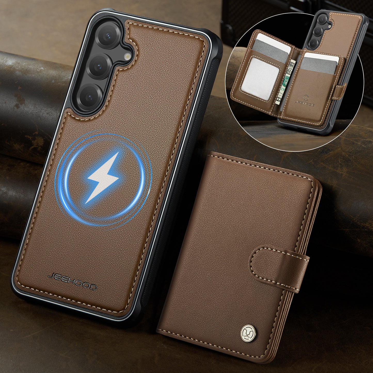 Detachable Magsafe Card Holder Phone Case for Samsung