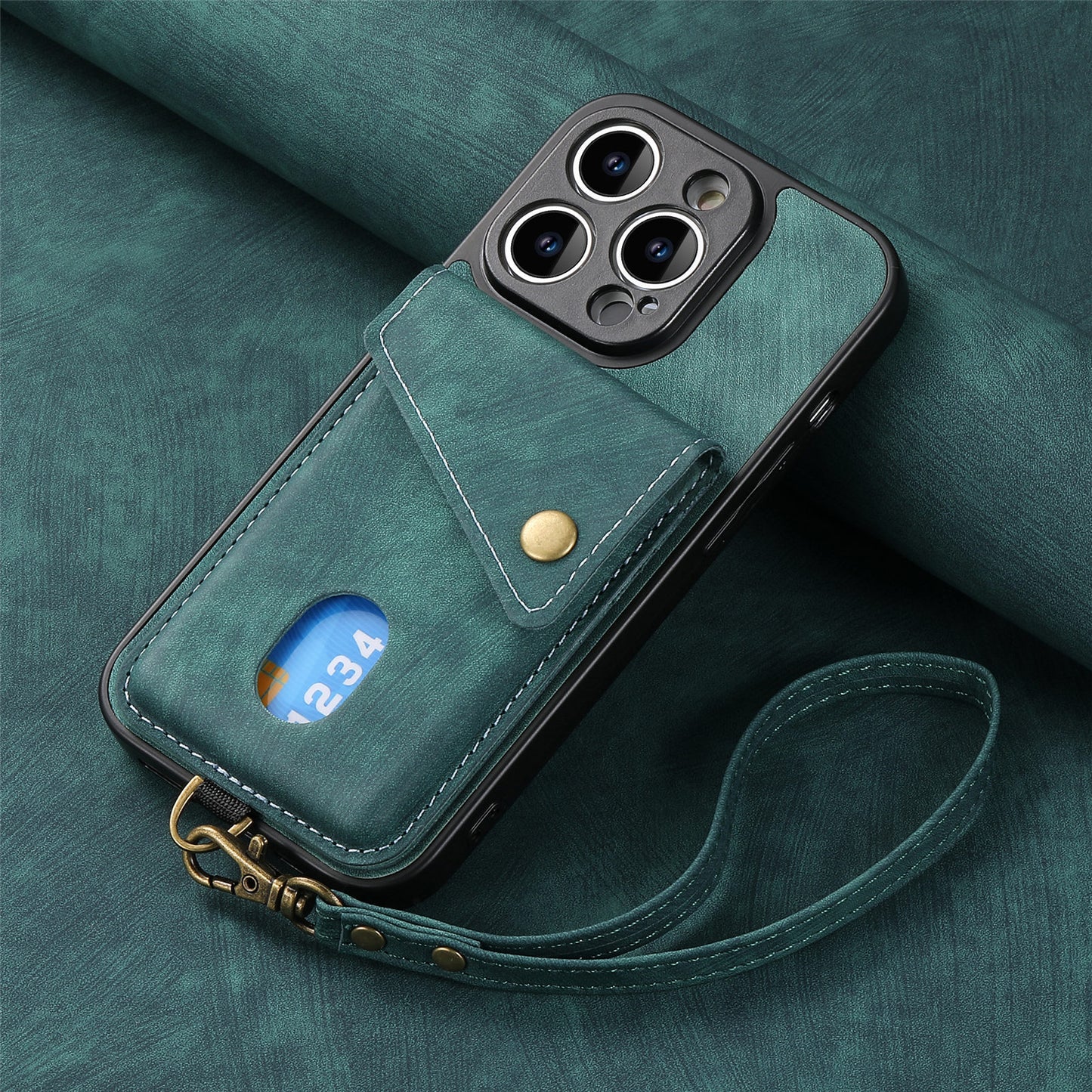 Solid Color Skin-feel Leather Phone Case for  iPhone