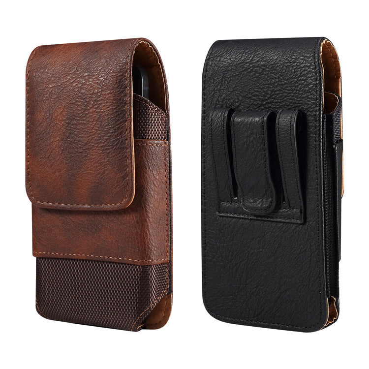 Classy Genuine Leather Clip-On Phone Belt Wallet