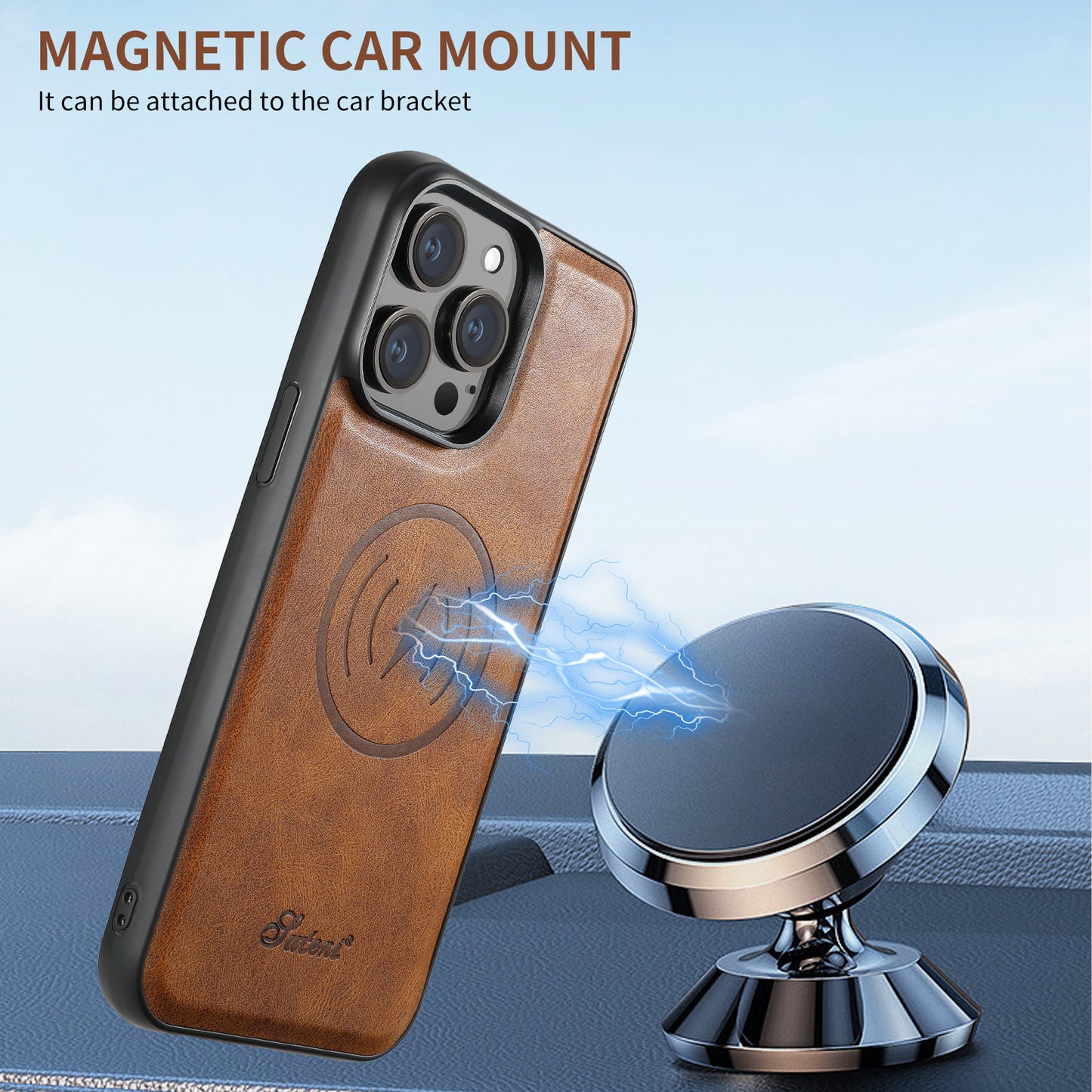 2-in-1 Magnetic Flip Wallet Phone Case for iPhone