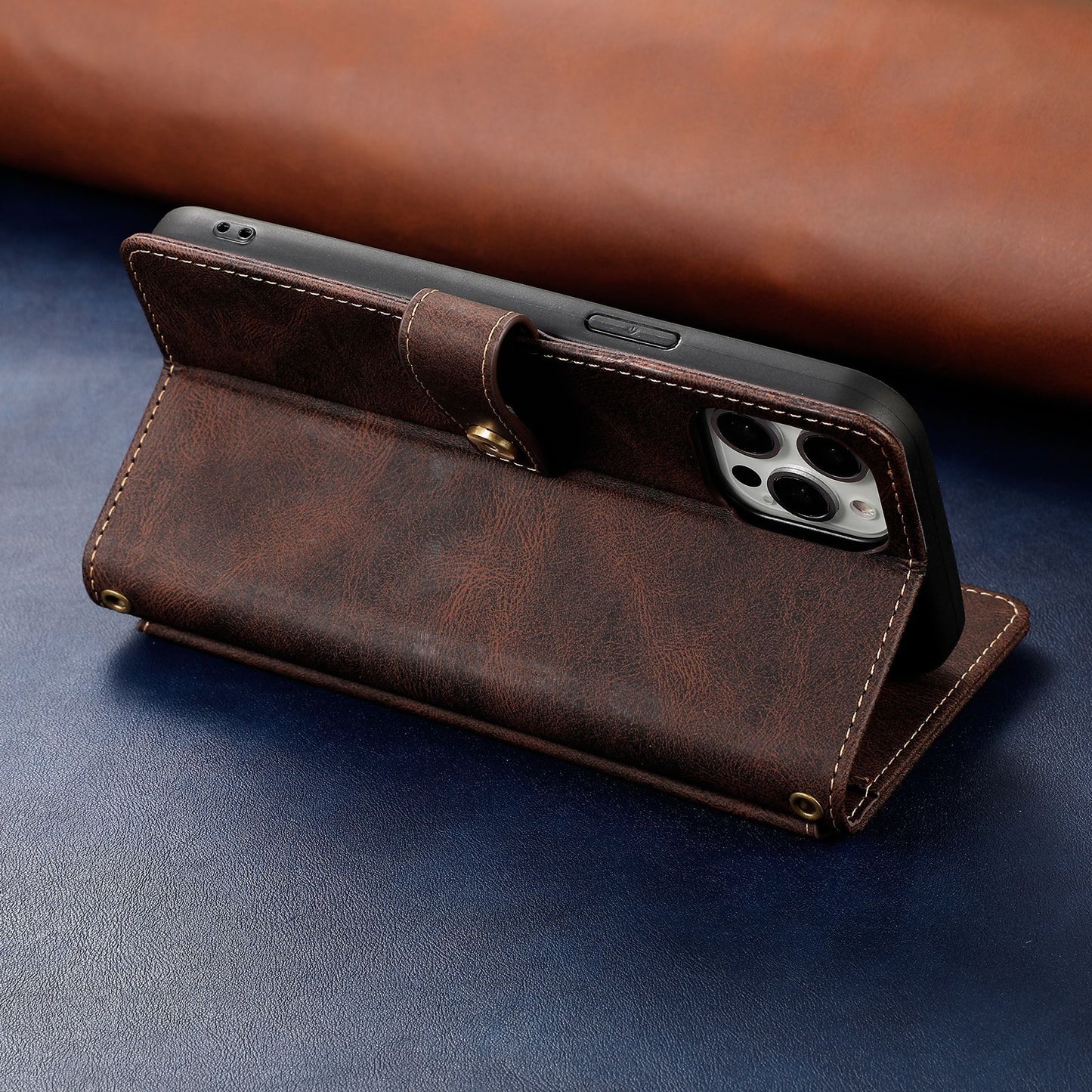 Retro Multifunctional Leather Case for iPhone