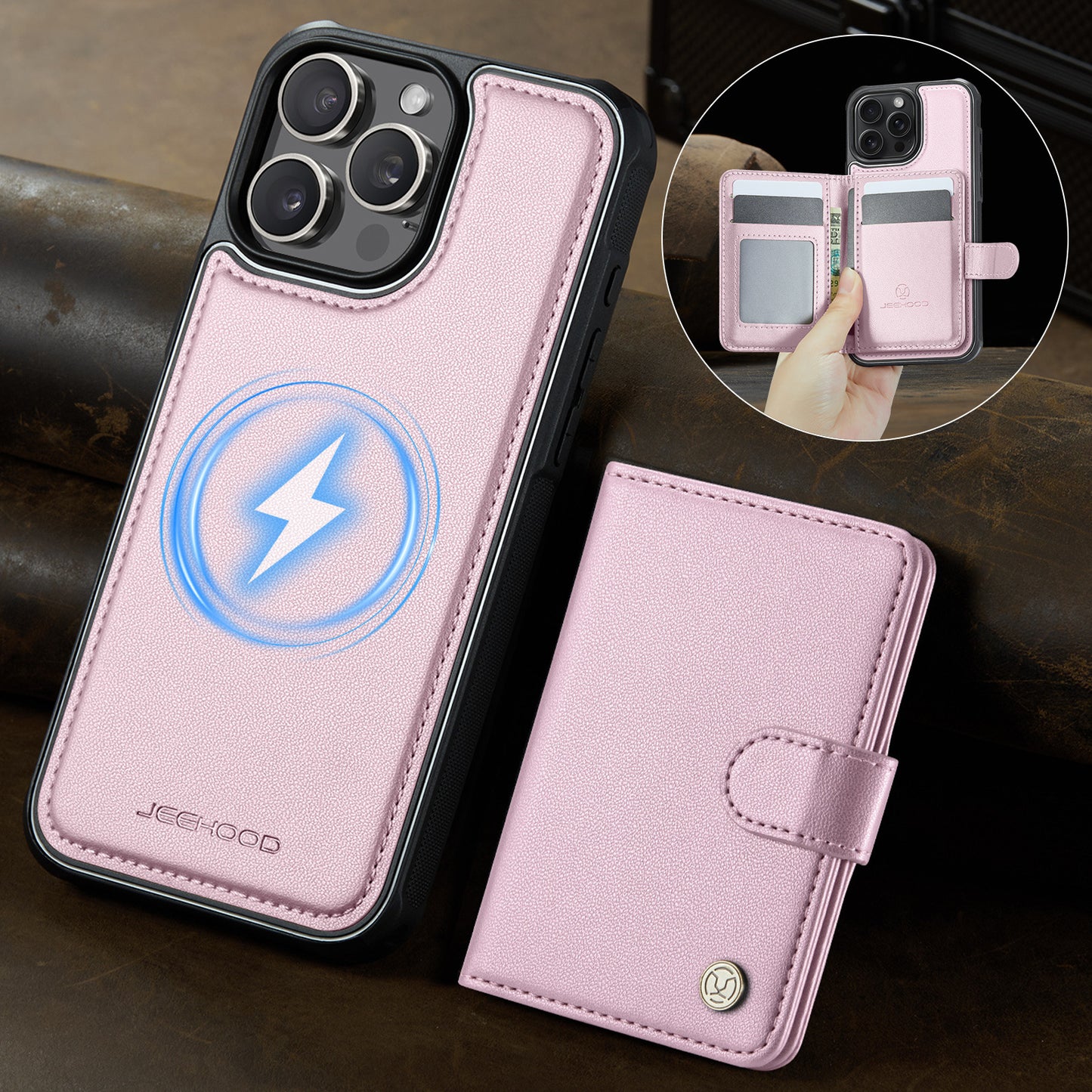 Detachable Magsafe Card Holder Phone Case for iPhone