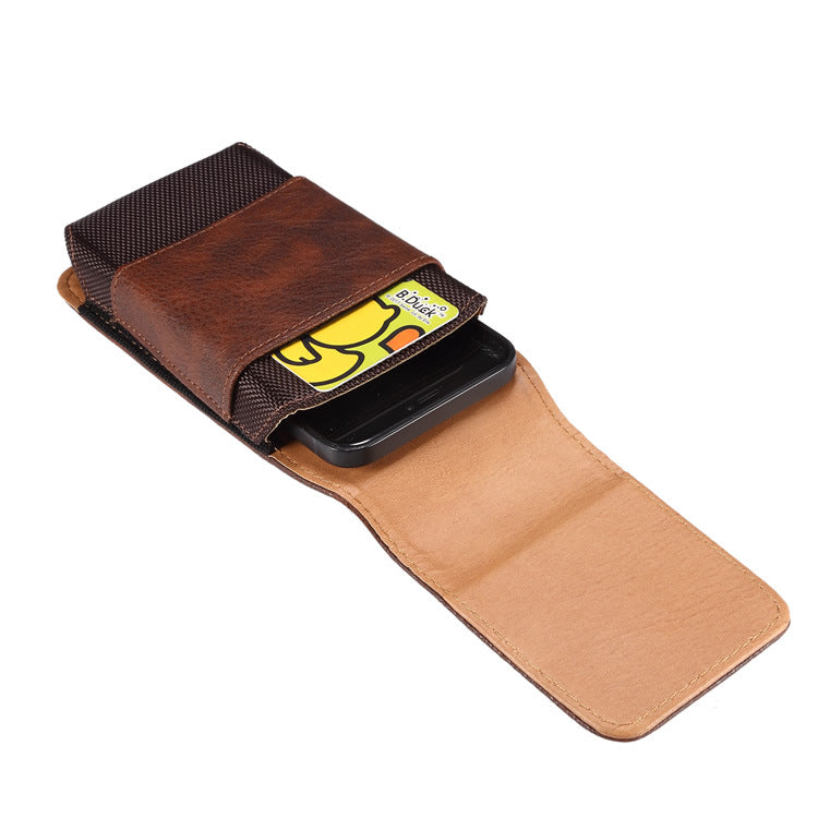 Classy Genuine Leather Clip-On Phone Belt Wallet