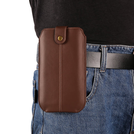 Elegant Clip-On Leather Phone Belt Purse