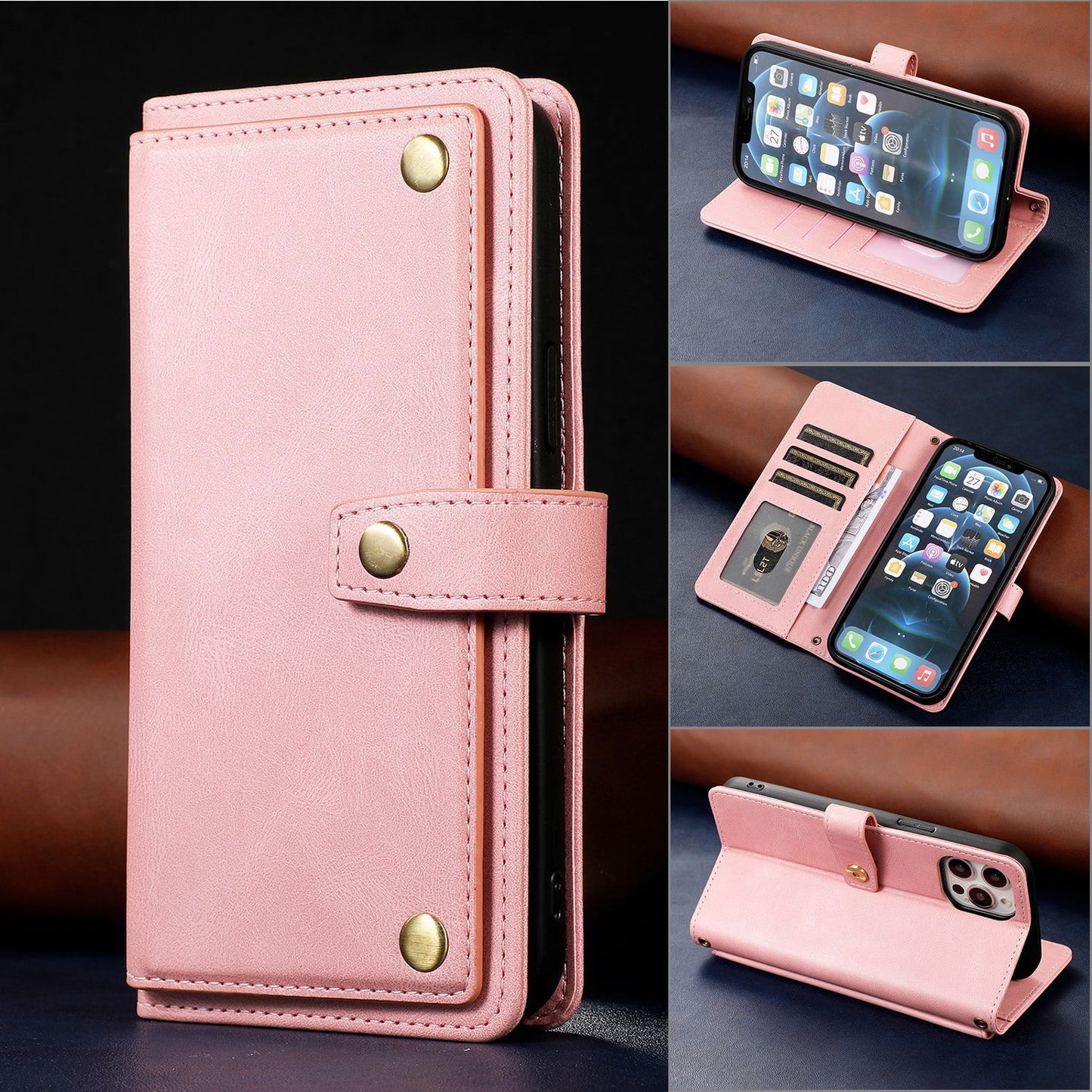 Retro Multifunctional Leather Case for iPhone