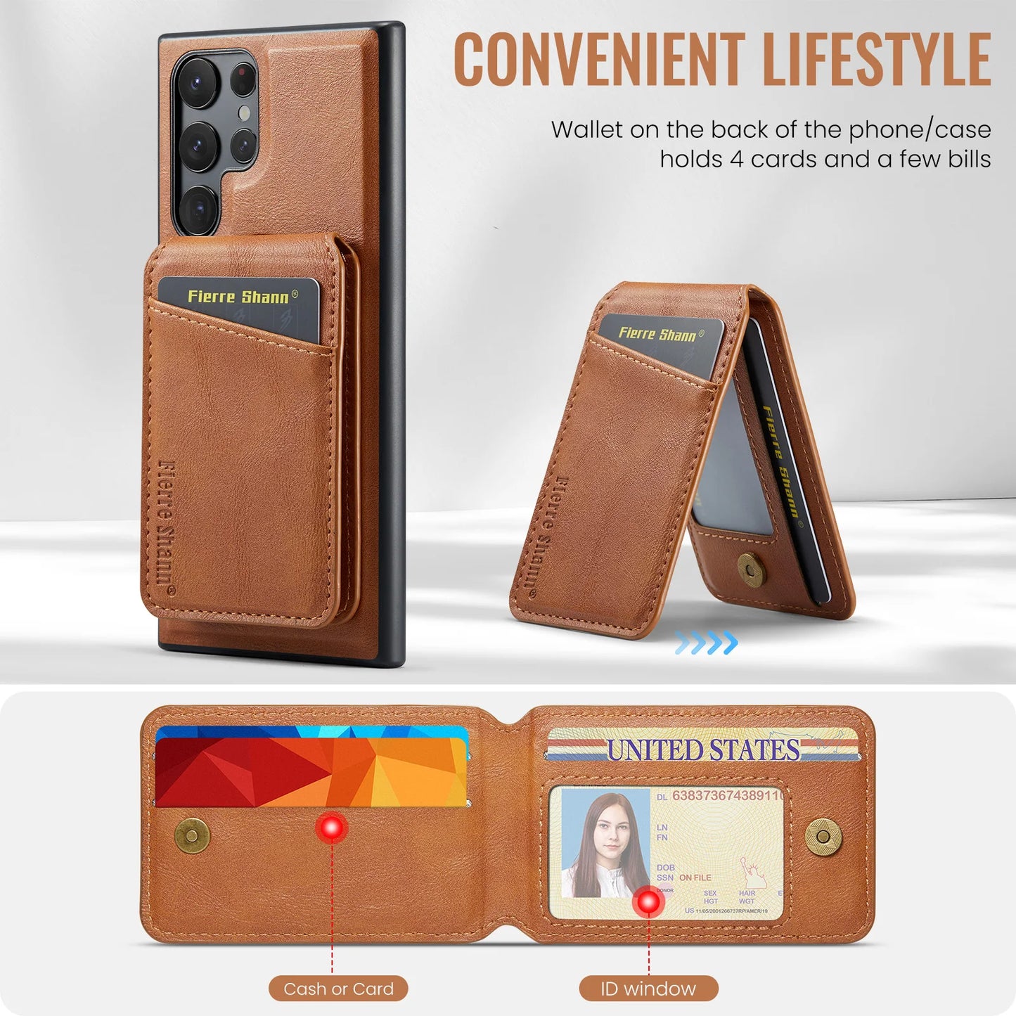 Retro 2 in 1 Magnetic Detachable Leather Wallet Phone Case for Samsung Galaxy