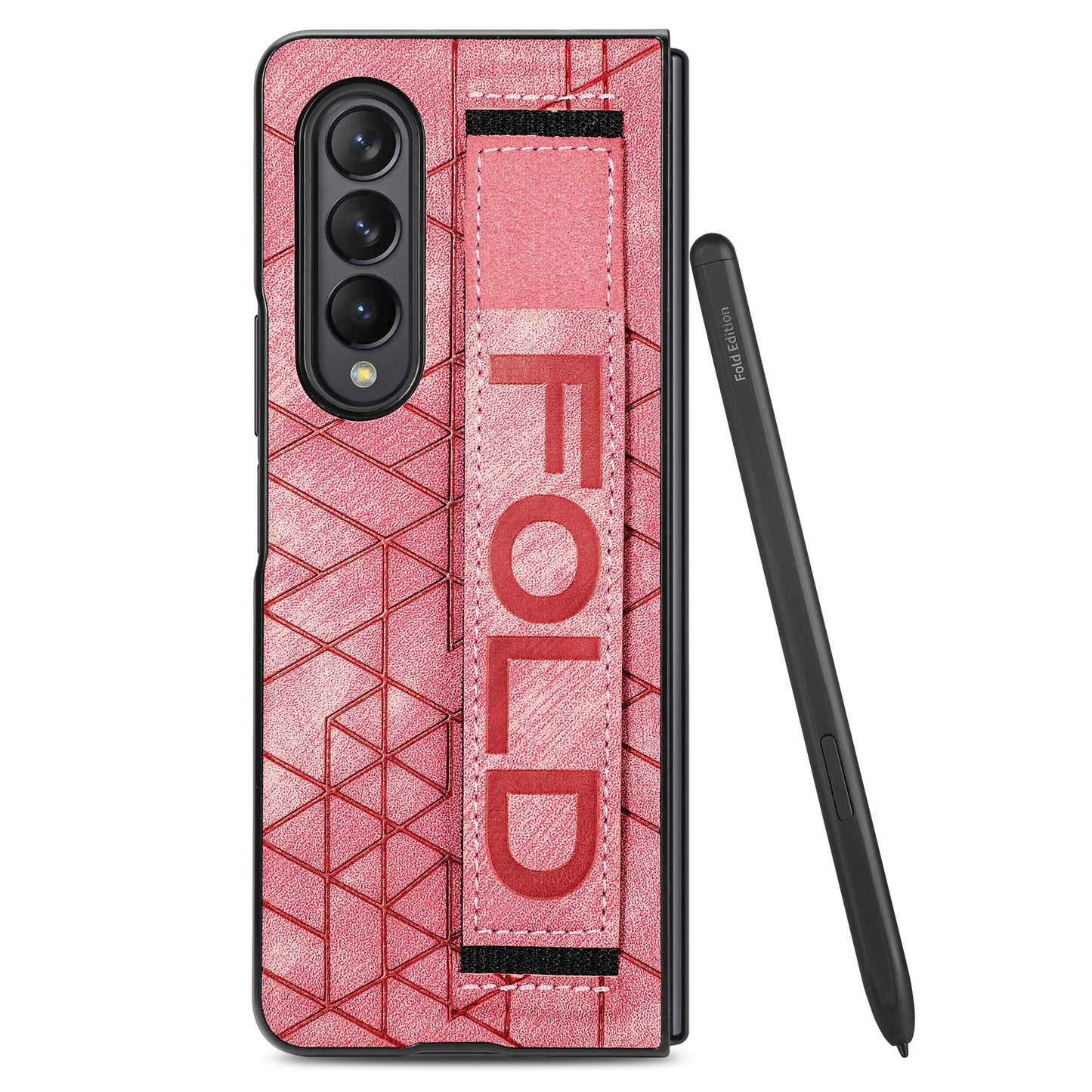 Stretch Wrist Strap Case with Stylus Holder for Galaxy Z Fold