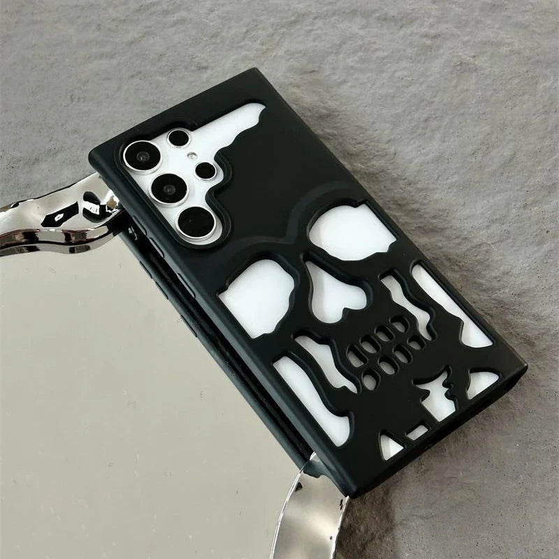 3D Hollow Skull Callous Matte Phone Case for Samsung