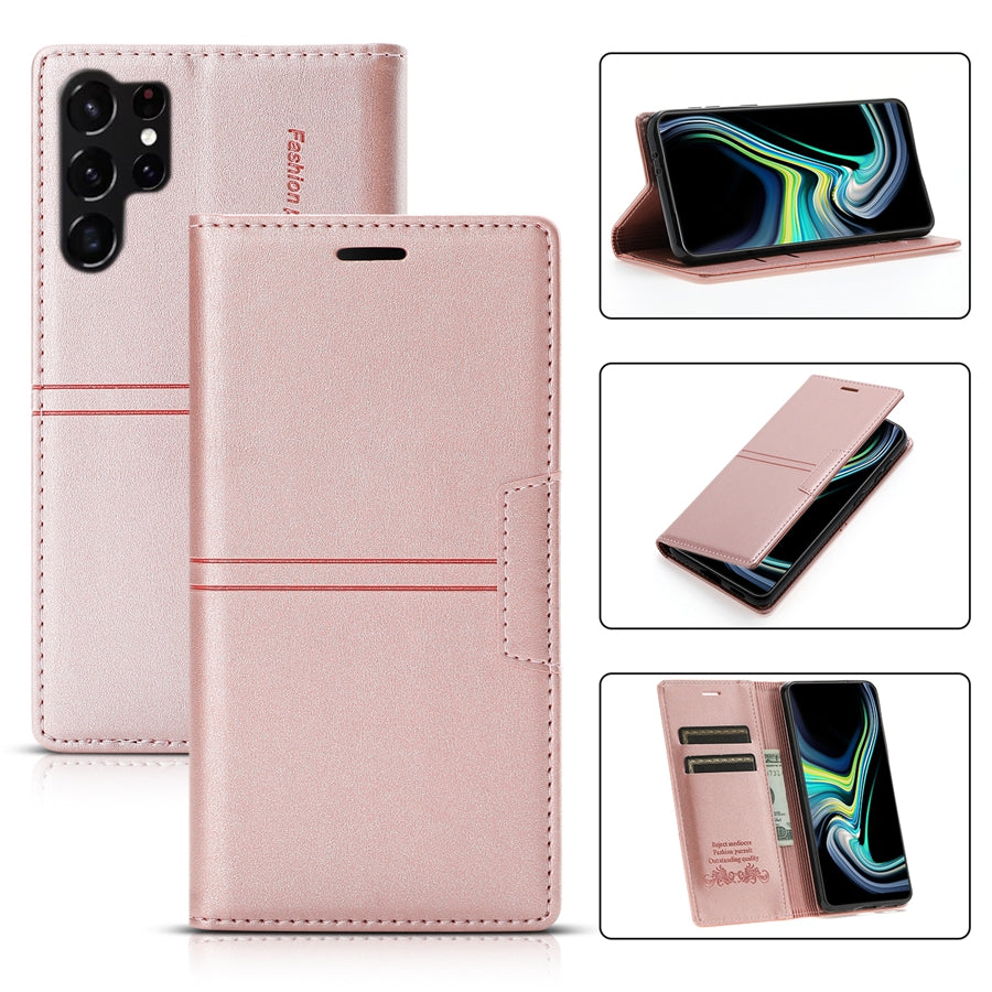 Wallet-style Flip Leather Case for Samsung Galaxy