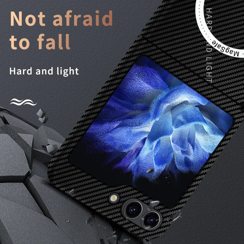 Ultra-thin Carbon Fiber Texture Magnetic Case for Samsung Galaxy Z Flip