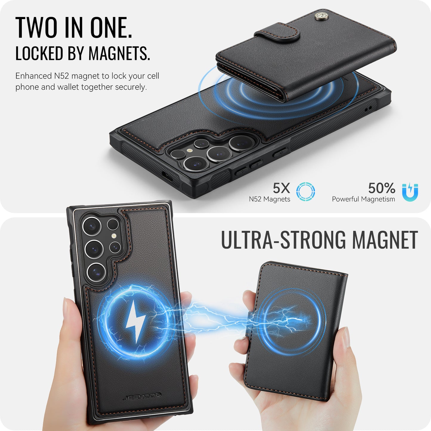 Detachable Magsafe Card Holder Phone Case for Samsung