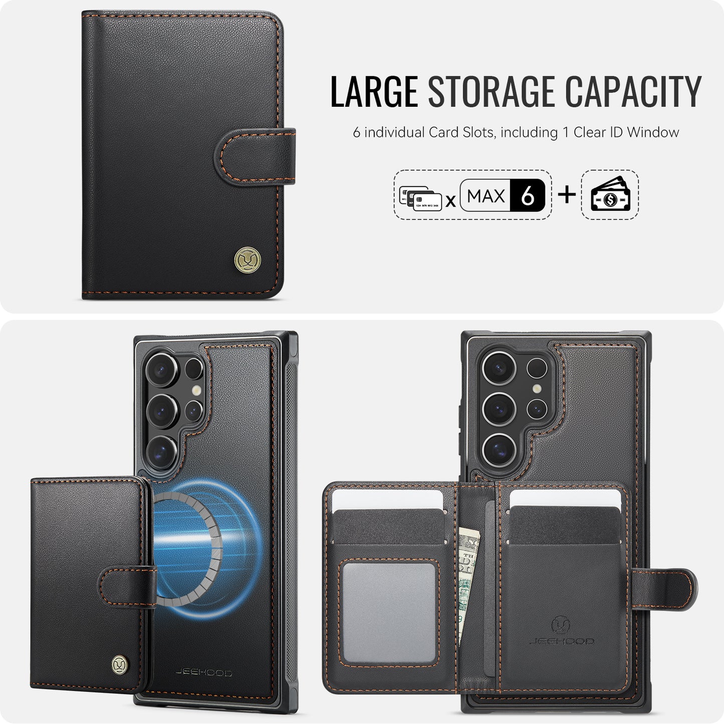 Detachable Magsafe Card Holder Phone Case for Samsung