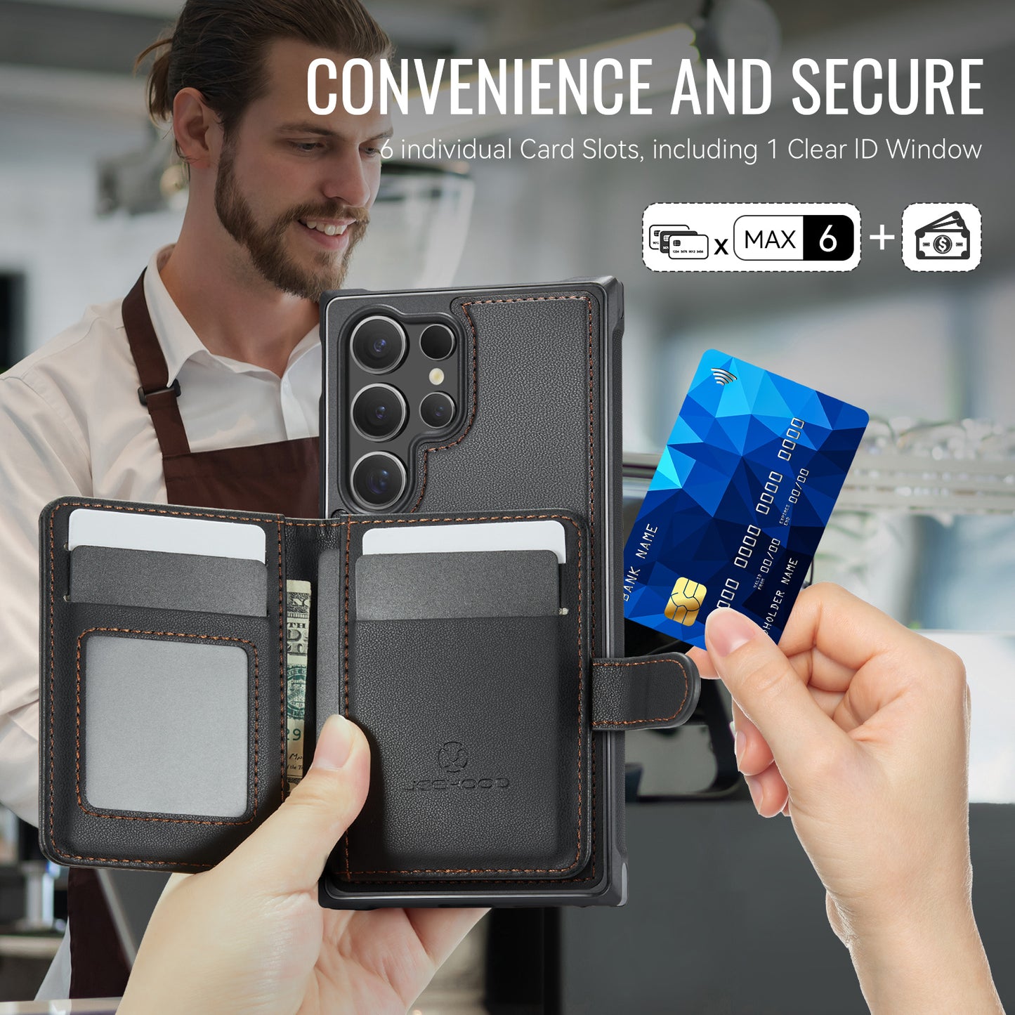 Detachable Magsafe Card Holder Phone Case for Samsung