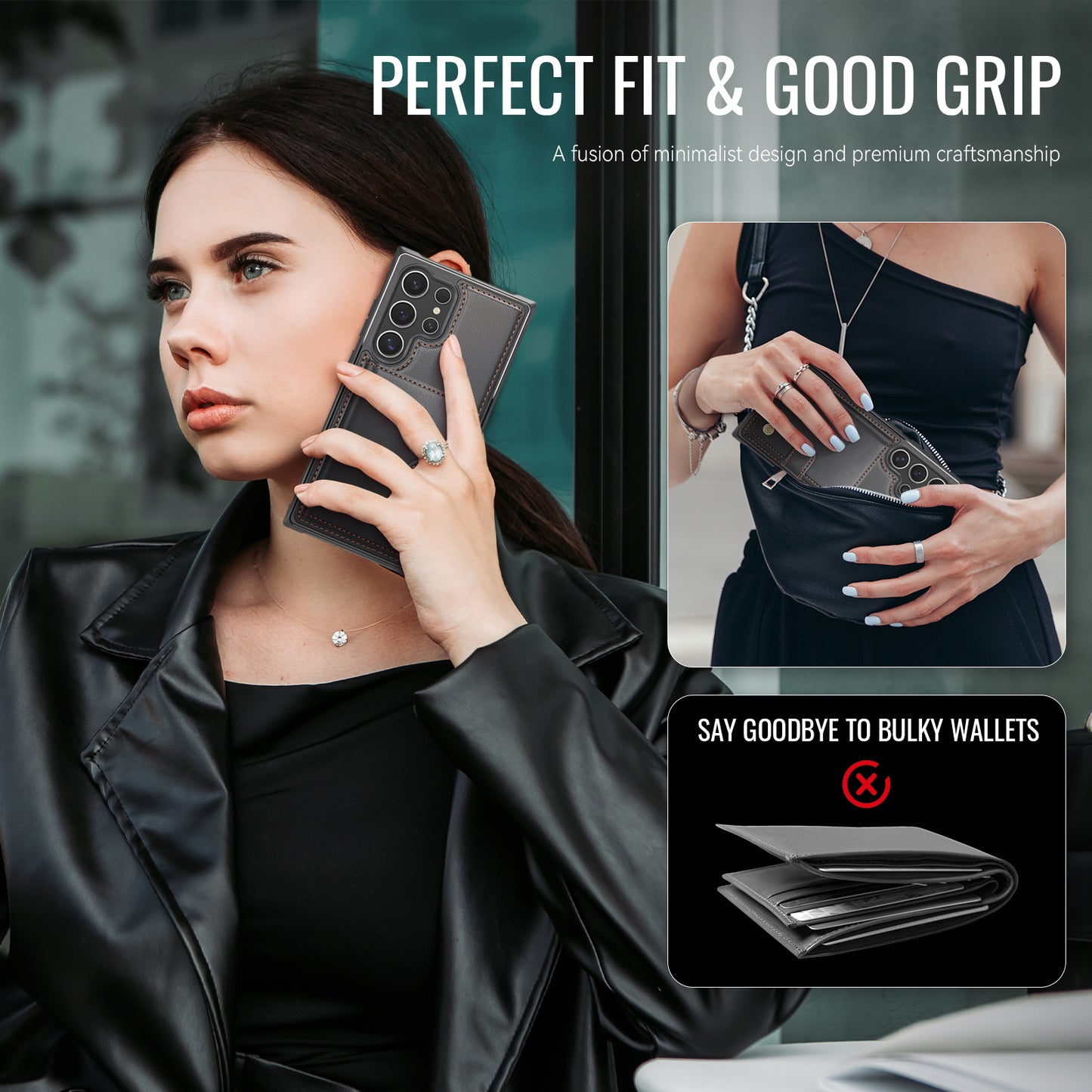 Detachable Magsafe Card Holder Phone Case for Samsung