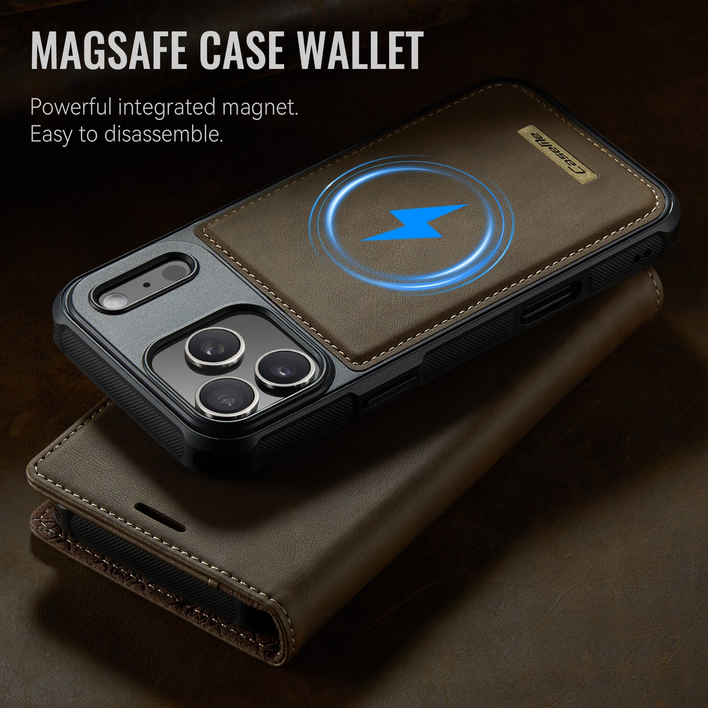 MagSafe 3-Slot Wallet Case for iPhone with RFID Shielding & Wireless Charging