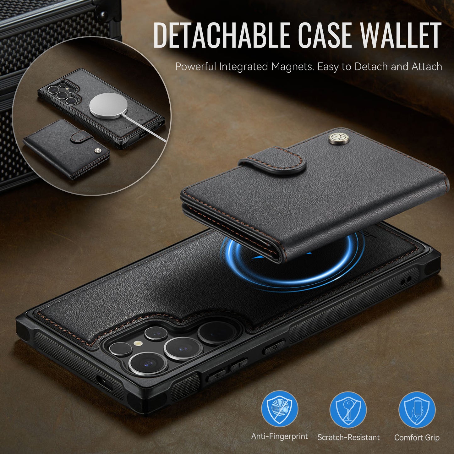 Detachable Magsafe Card Holder Phone Case for Samsung