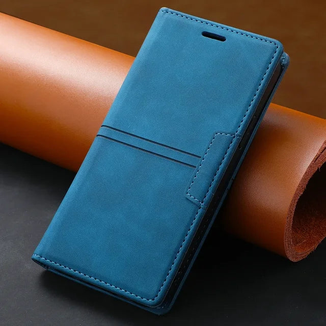 Wallet-style Flip Leather Case for Samsung Galaxy