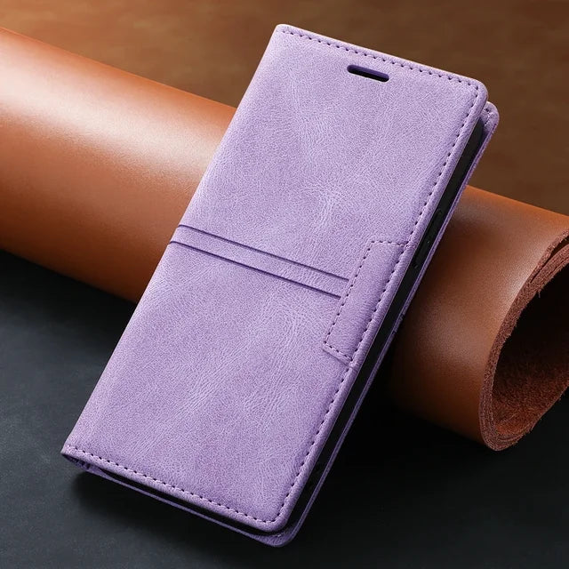 Wallet-style Flip Leather Case for Samsung Galaxy