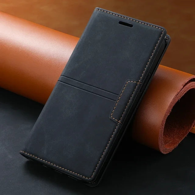 Wallet-style Flip Leather Case for Samsung Galaxy