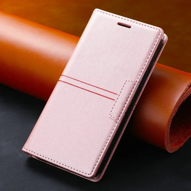 Wallet-style Flip Leather Case for Samsung Galaxy