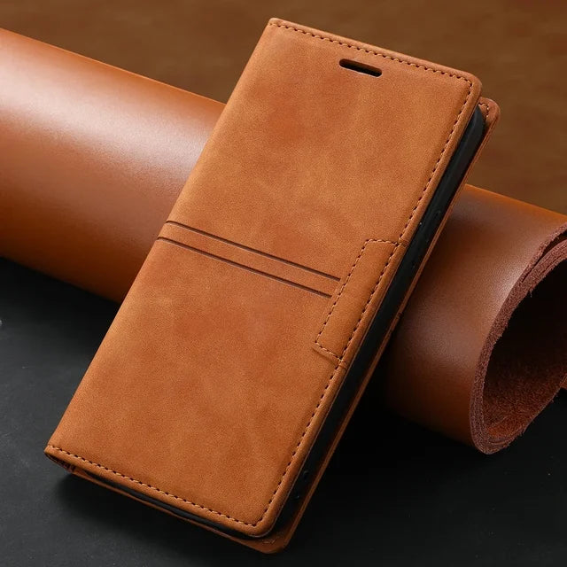 Wallet-style Flip Leather Case for Samsung Galaxy