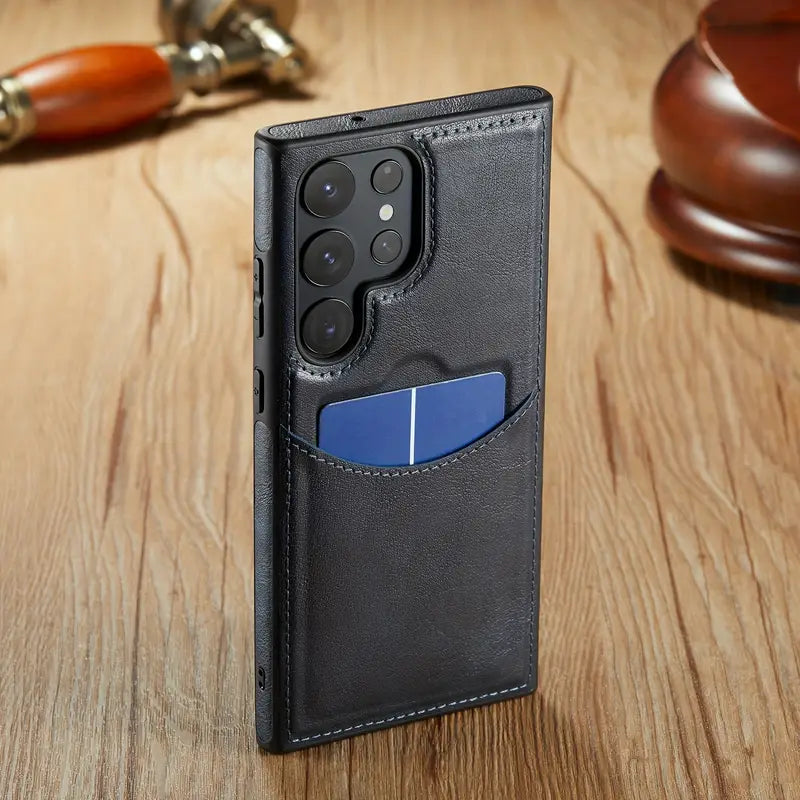 Ultra-Thin Luxury Synthetic Leather Wallet Case for Samsung Galaxy