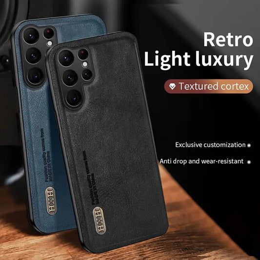 Retro Frosted Leather Phone Case for Samsung Galaxy