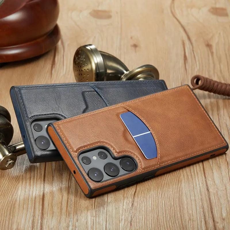 Ultra-Thin Luxury Synthetic Leather Wallet Case for Samsung Galaxy