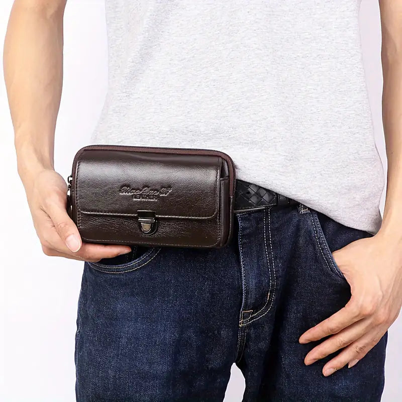 Leather Waist Bag for Cellphone