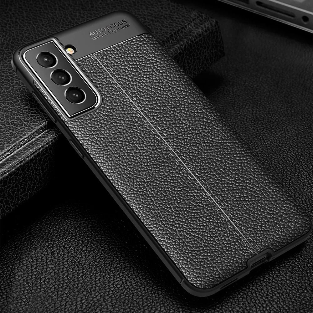 Ultralight Leather Texture Silicone Case for Samsung Galaxy