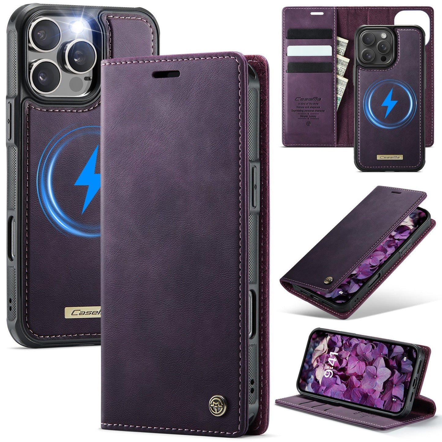 Retro Leather 2-in-1 MagSafe RFID Wallet Phone Case for iPhone 11 Pro Max