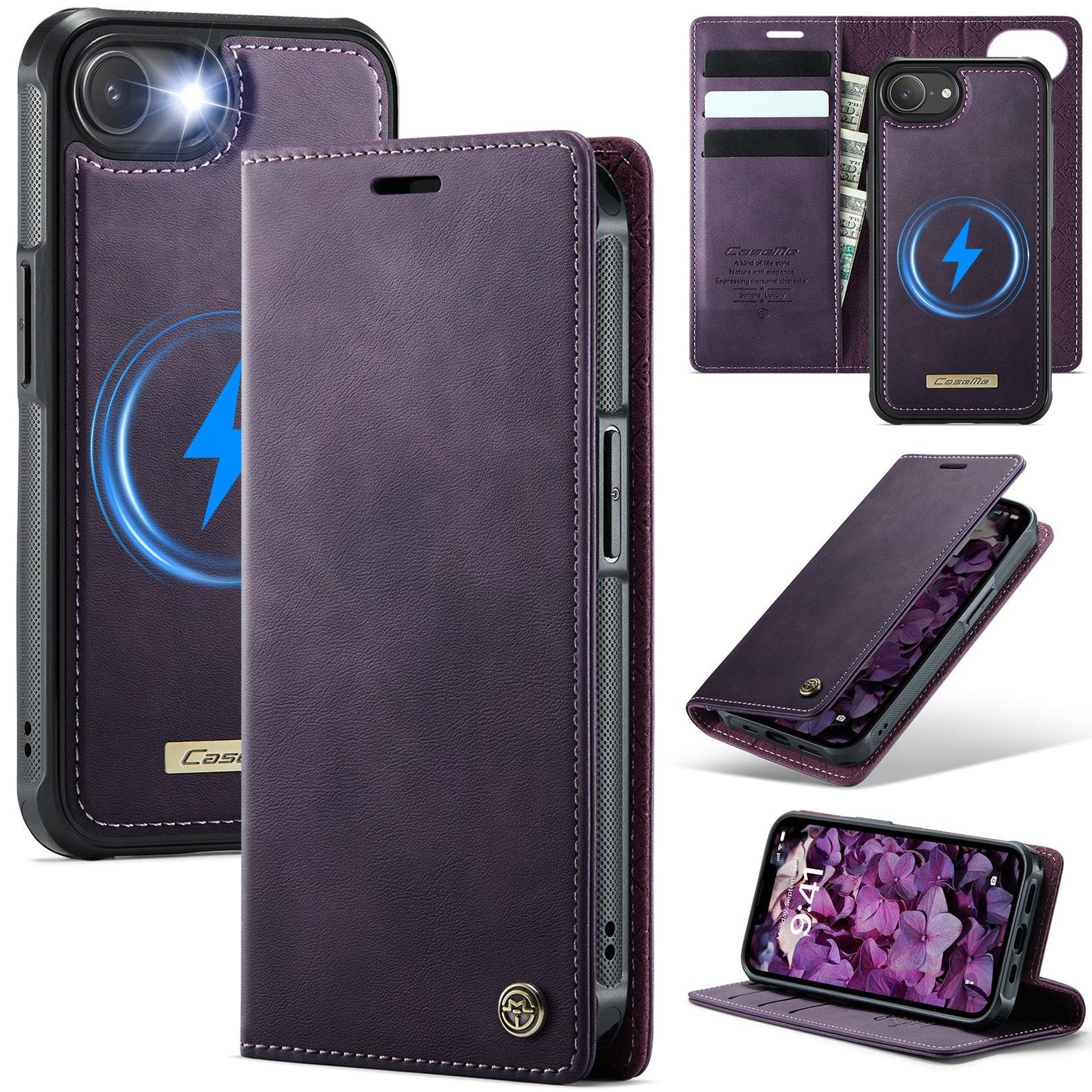 Retro Leather 2-in-1 MagSafe RFID Wallet Phone Case for iPhone 16e