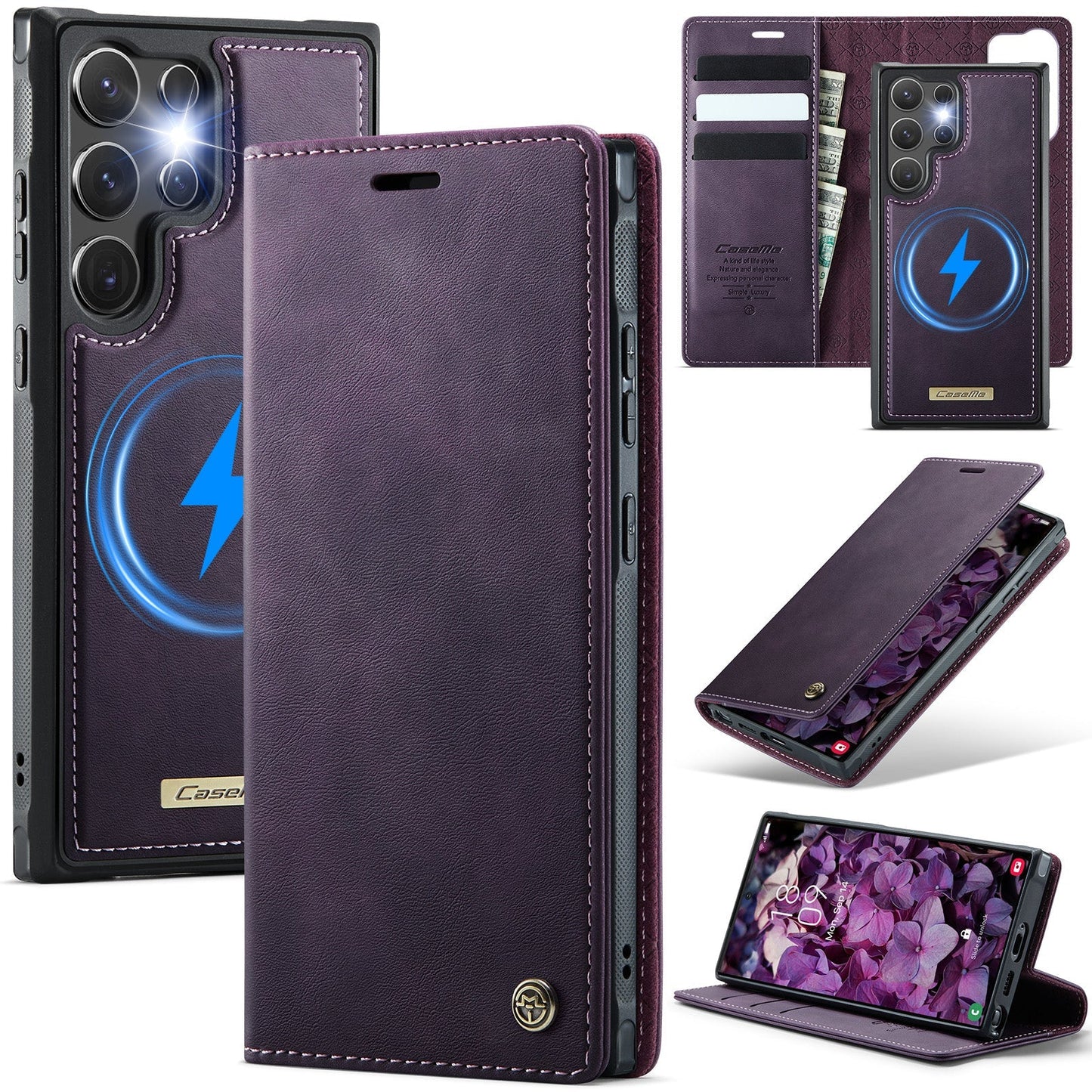 Retro Leather 2-in-1 MagSafe RFID Wallet Phone Case for Samsung Galaxy S25 Ultra