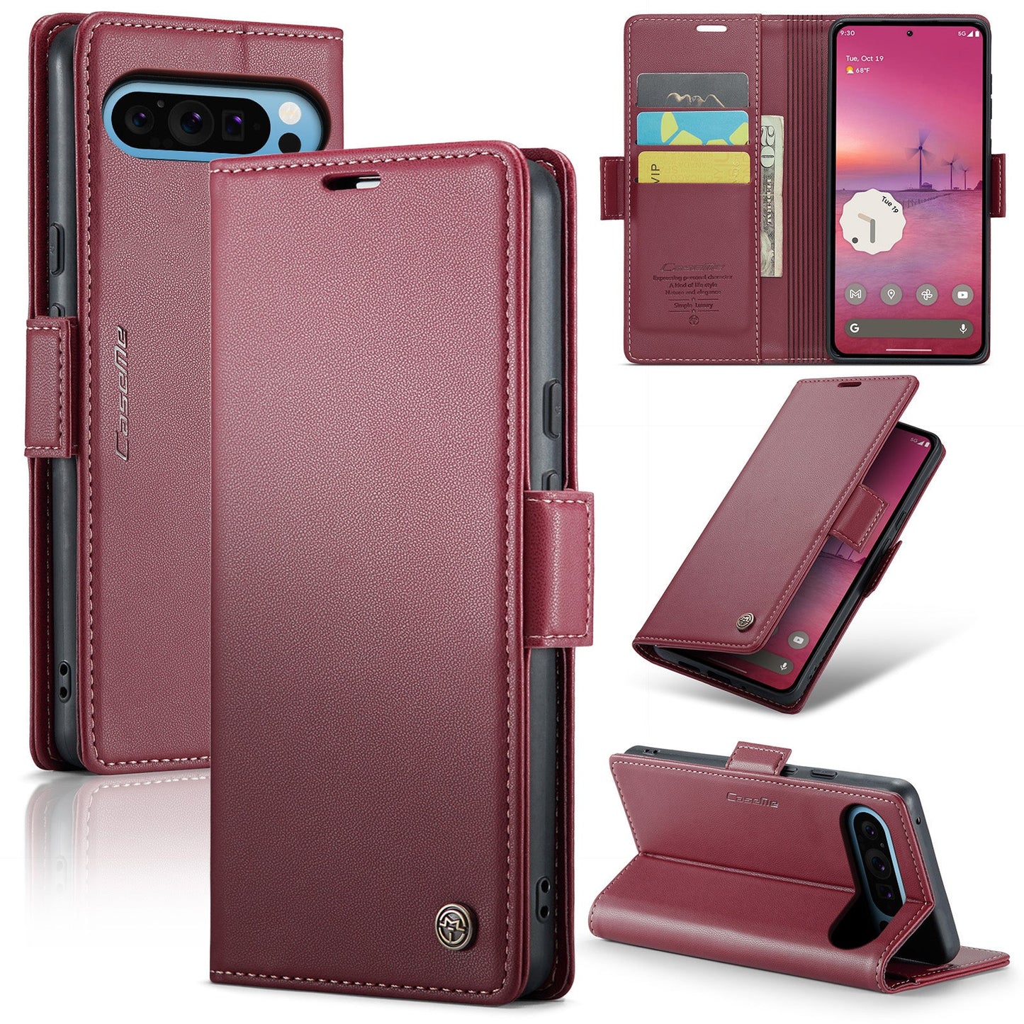 RFID Blocking Slim Flip Case for Pixel 8a