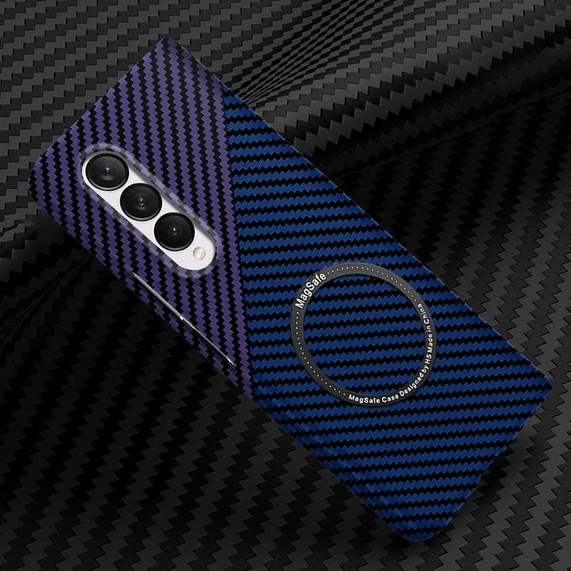 Ultra-thin Carbon Fiber Texture Magnetic Case for Samsung Galaxy Z Fold