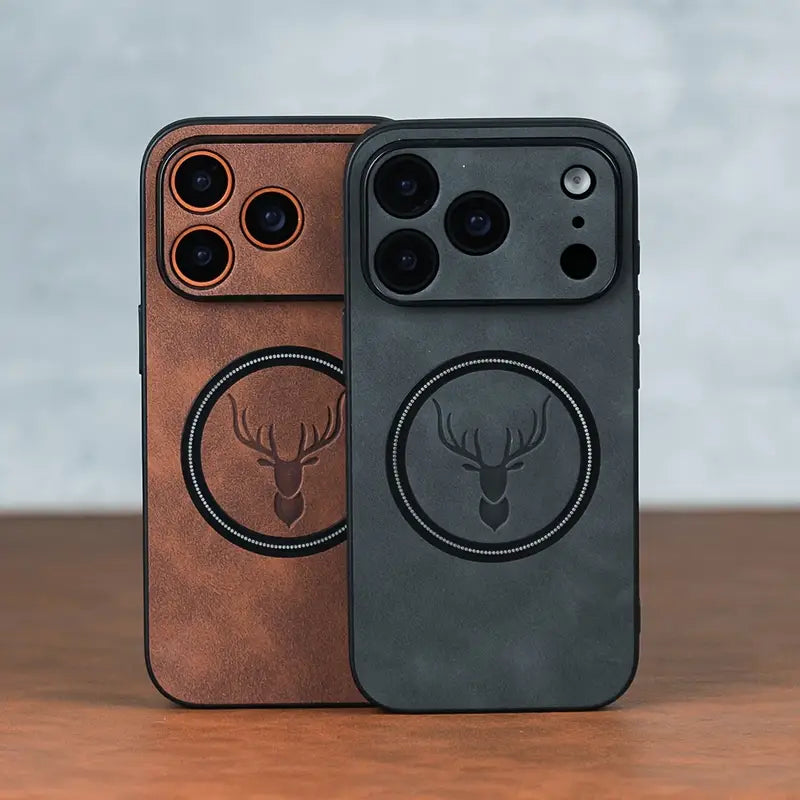 Luxury Retro Faux Sheepskin Leather Case for iPhone 17 | Shockproof, Magnetic Wireless Charging