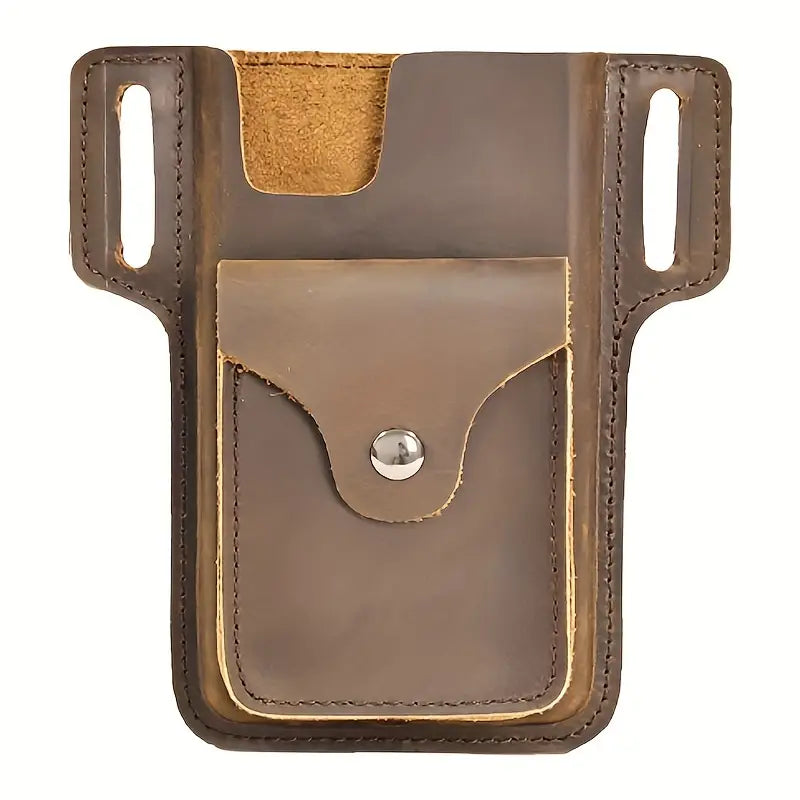 Vintage Leather Mobile Phone Waist Bag