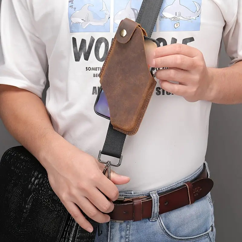 Ultra-thin Cowhide Waist Bag