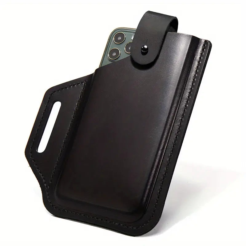 Ultra-thin Retro Leather Phone Waist Bag