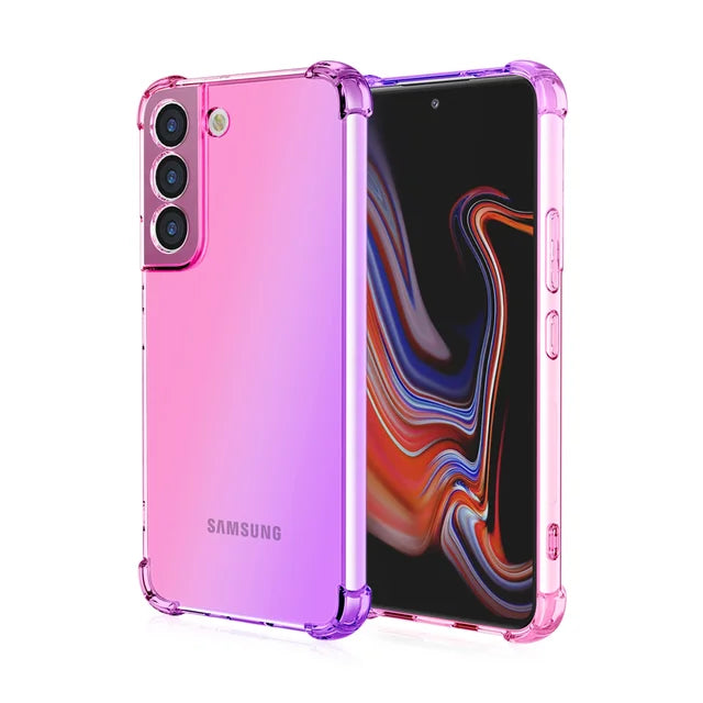 Clear Gradient TPU Shockproof Case for Samsung Galaxy