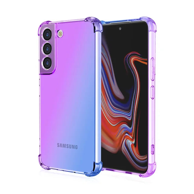 Clear Gradient TPU Shockproof Case for Samsung Galaxy