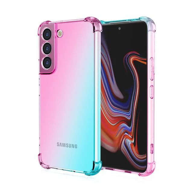 Clear Gradient TPU Shockproof Case for Samsung Galaxy