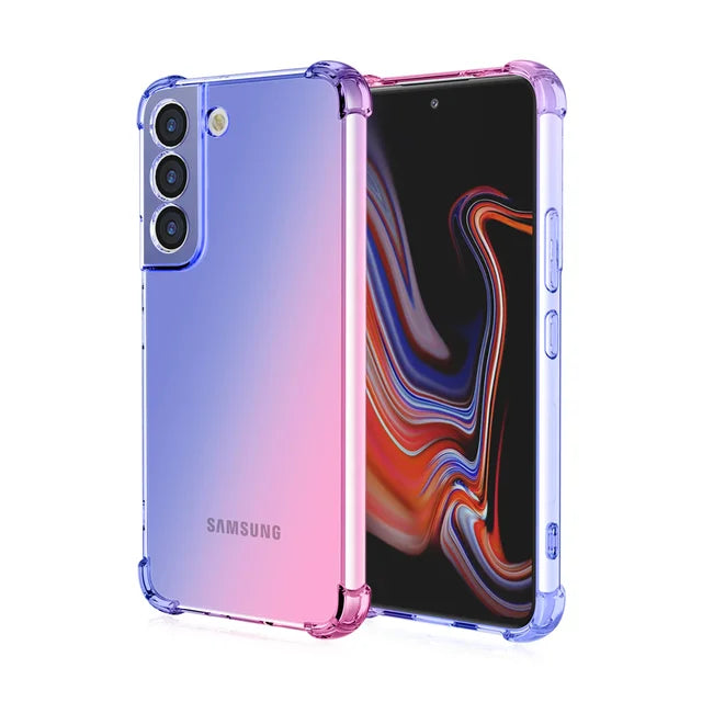 Clear Gradient TPU Shockproof Case for Samsung Galaxy