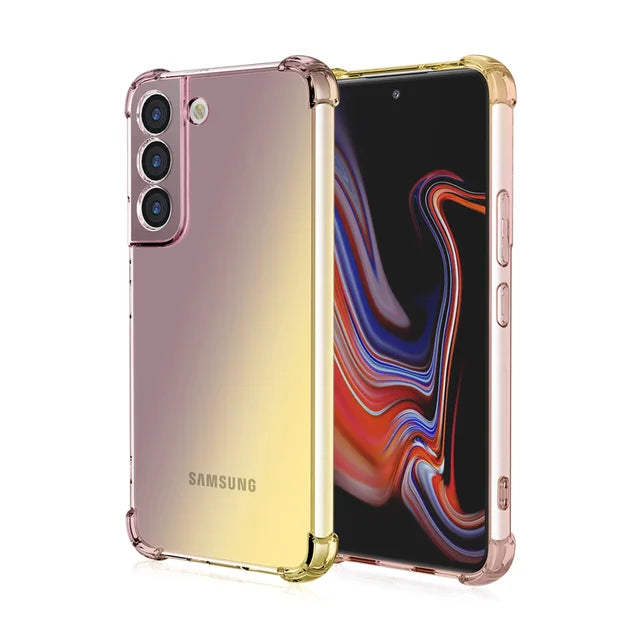 Clear Gradient TPU Shockproof Case for Samsung Galaxy