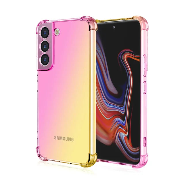 Clear Gradient TPU Shockproof Case for Samsung Galaxy