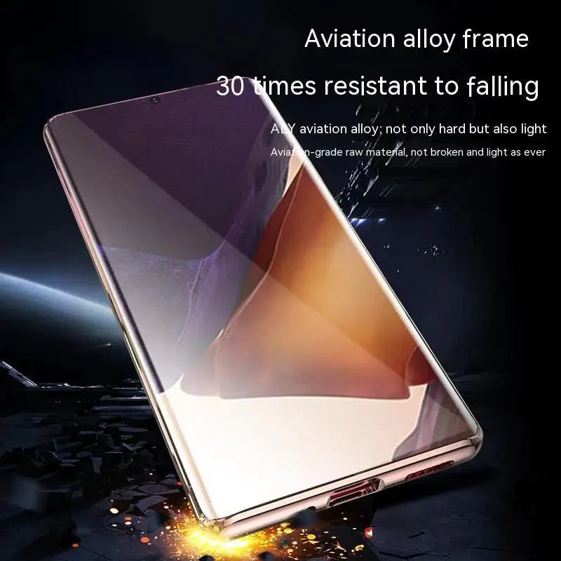 Metal Alloy Magnetic 360° Full Surround Screen HD Anti Peeping Glass Protection Cover Case for Samsung Galaxy