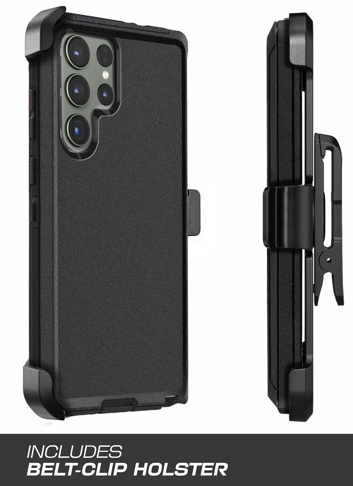 Hybrid Rugged Hard Phone Case + Belt Clip for Samsung Galaxy