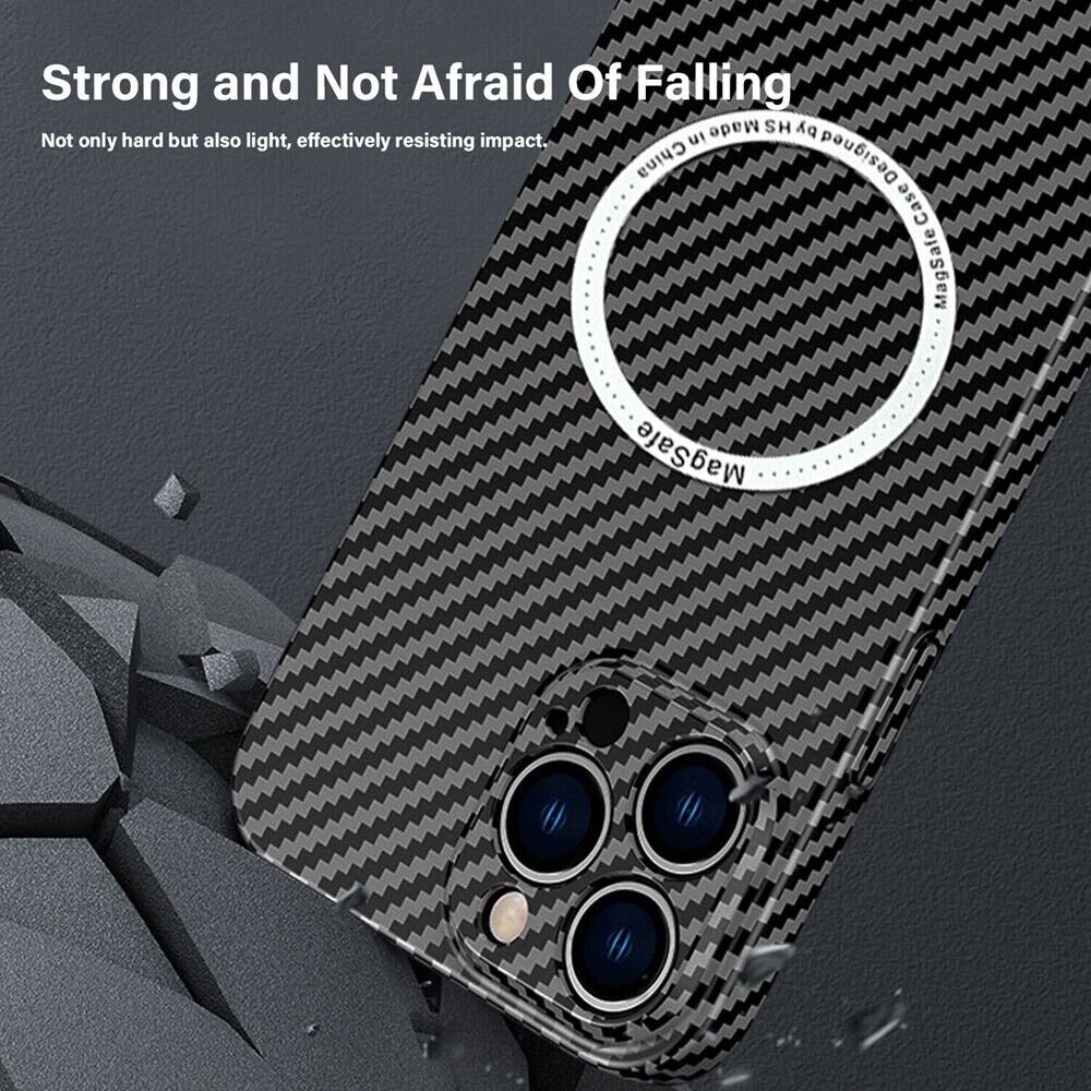 Ultra-thin Carbon Fiber Texture Magnetic Case for iPhone