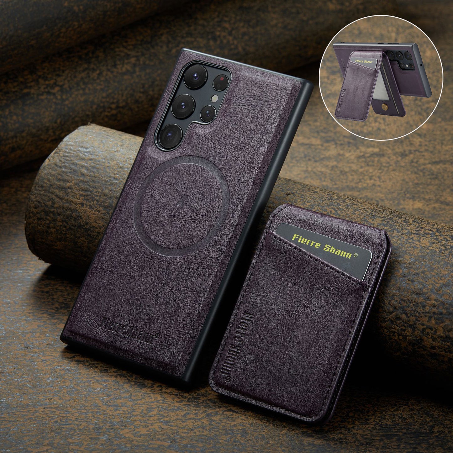 Retro 2 in 1 Magnetic Detachable Leather Wallet Phone Case for Samsung Galaxy