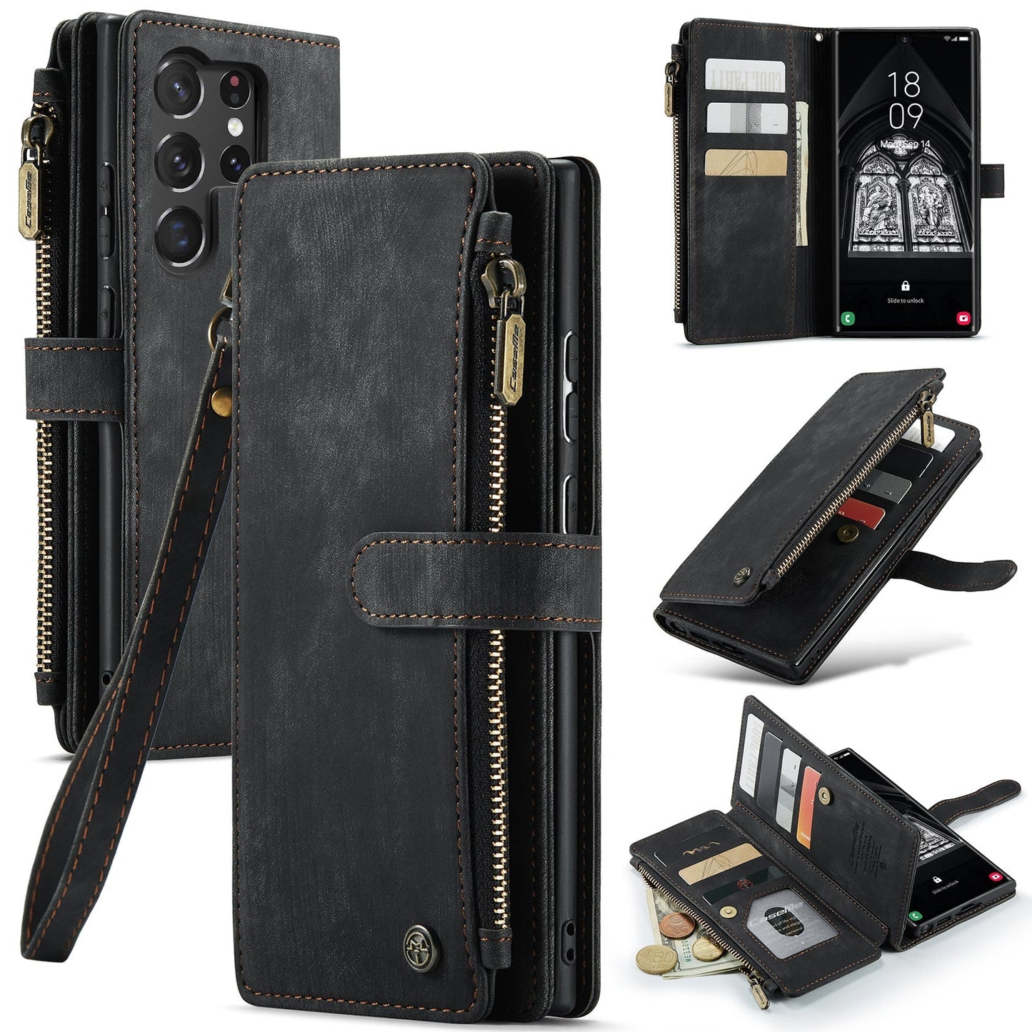 3-in-1 Functionality Durable Wallet Case for Samsung